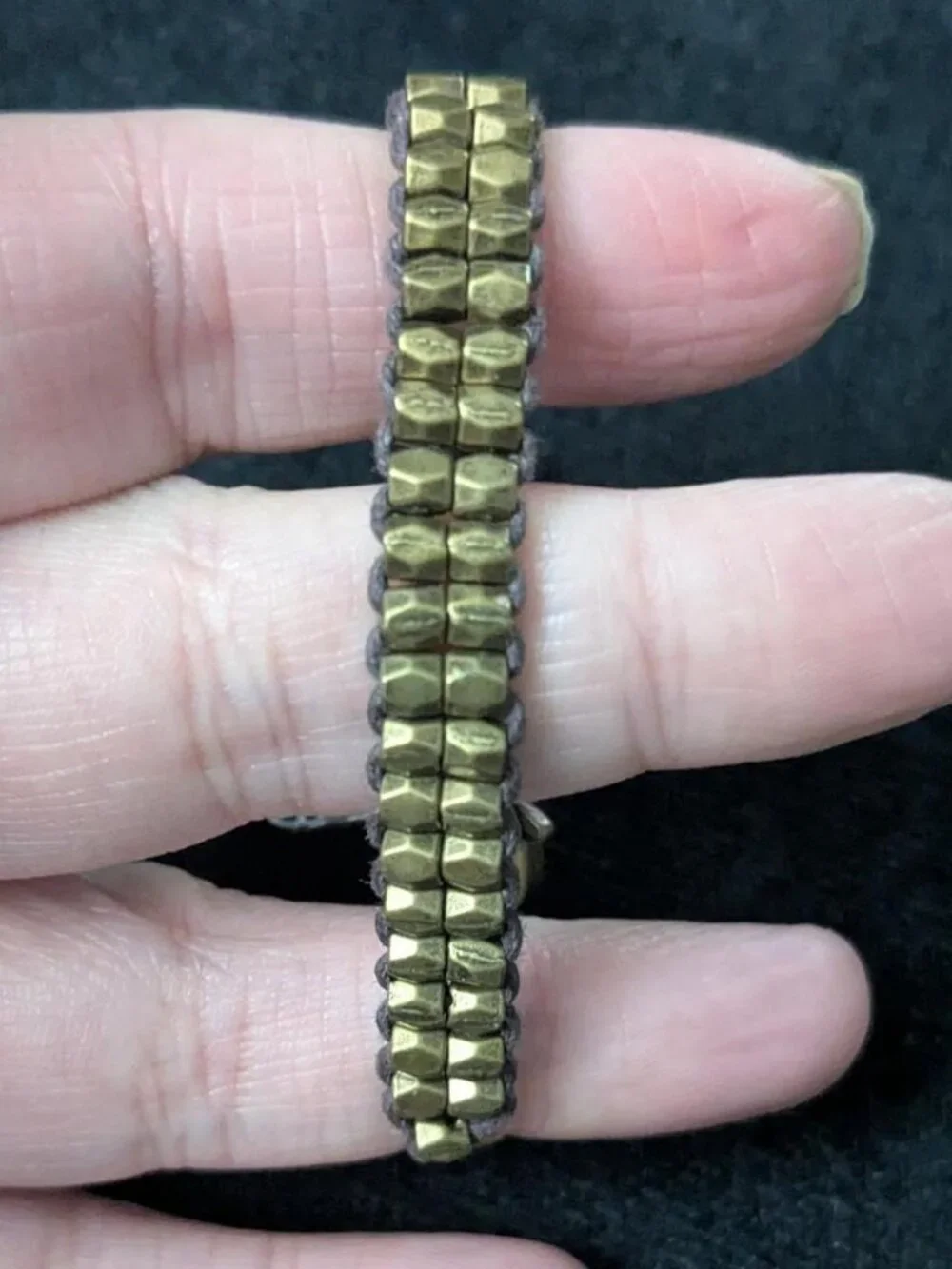Toddler Size Brass Bracelet w/ Silver Tree Charm